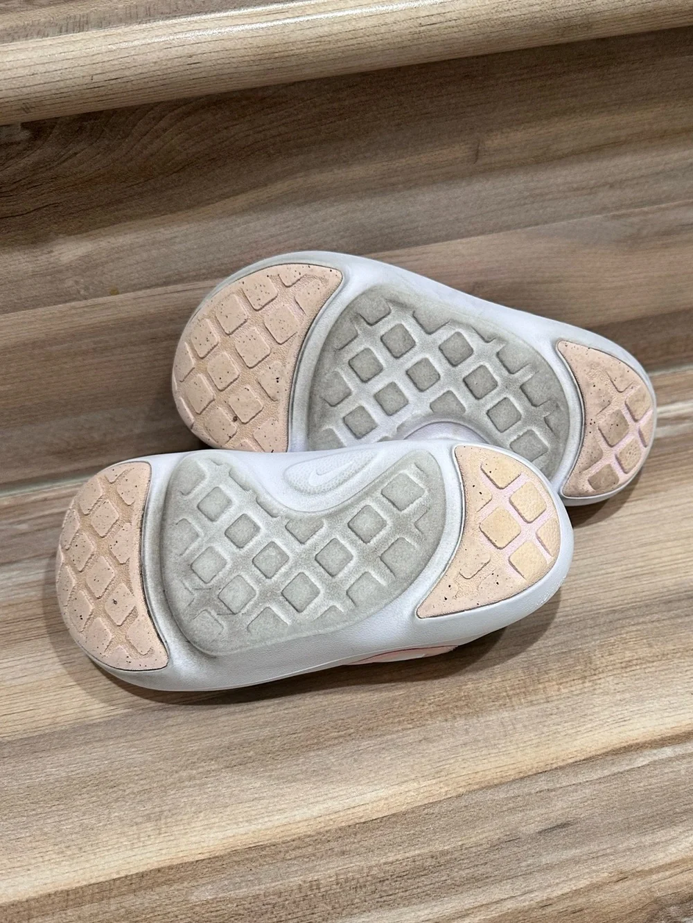 Nike Kids Light Pink and White Slip-On Water Clogs
